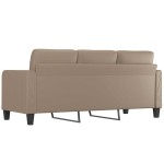 vidaXL Canapea cu 3 locuri, cappuccino, 180 cm, piele ecologică vidaXL Canapea cu 3 locuri, cappuccino, 180 cm, piele ecologică