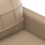 vidaXL Canapea cu 3 locuri, cappuccino, 180 cm, piele ecologică vidaXL Canapea cu 3 locuri, cappuccino, 180 cm, piele ecologică