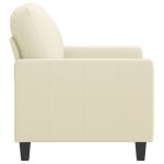 vidaXL Canapea de o persoană, crem, 60 cm, piele ecologică vidaXL Canapea de o persoană, crem, 60 cm, piele ecologică