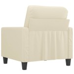 vidaXL Canapea de o persoană, crem, 60 cm, piele ecologică vidaXL Canapea de o persoană, crem, 60 cm, piele ecologică