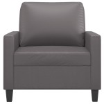 vidaXL Canapea de o persoană, gri, 60 cm, piele ecologică vidaXL Canapea de o persoană, gri, 60 cm, piele ecologică