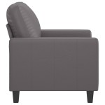 vidaXL Canapea de o persoană, gri, 60 cm, piele ecologică vidaXL Canapea de o persoană, gri, 60 cm, piele ecologică