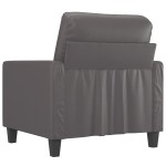vidaXL Canapea de o persoană, gri, 60 cm, piele ecologică vidaXL Canapea de o persoană, gri, 60 cm, piele ecologică