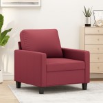 vidaXL Canapea de o persoană, roșu vin, 60 cm, piele ecologică vidaXL Canapea de o persoană, roșu vin, 60 cm, piele ecologică