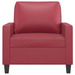 vidaXL Canapea de o persoană, roșu vin, 60 cm, piele ecologică vidaXL Canapea de o persoană, roșu vin, 60 cm, piele ecologică