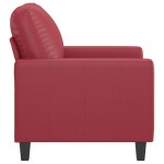 vidaXL Canapea de o persoană, roșu vin, 60 cm, piele ecologică vidaXL Canapea de o persoană, roșu vin, 60 cm, piele ecologică