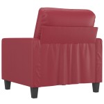 vidaXL Canapea de o persoană, roșu vin, 60 cm, piele ecologică vidaXL Canapea de o persoană, roșu vin, 60 cm, piele ecologică