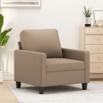 vidaXL Canapea de o persoană, cappuccino, 60 cm, piele ecologică vidaXL Canapea de o persoană, cappuccino, 60 cm, piele ecologică