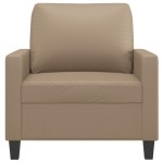vidaXL Canapea de o persoană, cappuccino, 60 cm, piele ecologică vidaXL Canapea de o persoană, cappuccino, 60 cm, piele ecologică