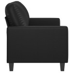 vidaXL Canapea cu 2 locuri, negru, 120 cm, piele ecologică