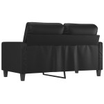 vidaXL Canapea cu 2 locuri, negru, 120 cm, piele ecologică
