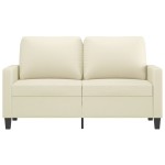 vidaXL Canapea cu 2 locuri, crem, 120 cm, piele ecologică vidaXL Canapea cu 2 locuri, crem, 120 cm, piele ecologică