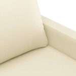 vidaXL Canapea cu 2 locuri, crem, 120 cm, piele ecologică vidaXL Canapea cu 2 locuri, crem, 120 cm, piele ecologică