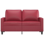 vidaXL Canapea cu 2 locuri, roșu vin, 120 cm, material textil
