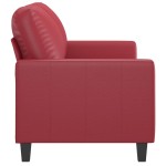 vidaXL Canapea cu 2 locuri, roșu vin, 120 cm, material textil