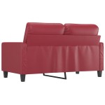 vidaXL Canapea cu 2 locuri, roșu vin, 120 cm, material textil