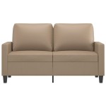 vidaXL Canapea cu 2 locuri, cappuccino, 120 cm, piele ecologică