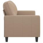 vidaXL Canapea cu 2 locuri, cappuccino, 120 cm, piele ecologică