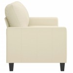 vidaXL Canapea cu 2 locuri, crem, 140 cm, piele ecologică vidaXL Canapea cu 2 locuri, crem, 140 cm, piele ecologică