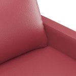 vidaXL Canapea cu 2 locuri, roșu vin, 140 cm, piele ecologică