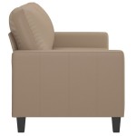 vidaXL Canapea cu 2 locuri, cappuccino, 140 cm, piele ecologică