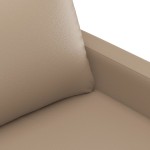 vidaXL Canapea cu 2 locuri, cappuccino, 140 cm, piele ecologică