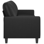vidaXL Canapea cu 3 locuri, negru, 180 cm, piele ecologică vidaXL Canapea cu 3 locuri, negru, 180 cm, piele ecologică