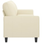 vidaXL Canapea cu 3 locuri, crem, 180 cm, piele ecologică vidaXL Canapea cu 3 locuri, crem, 180 cm, piele ecologică