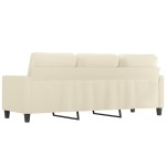 vidaXL Canapea cu 3 locuri, crem, 180 cm, piele ecologică vidaXL Canapea cu 3 locuri, crem, 180 cm, piele ecologică