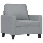 vidaXL Fotoliu canapea, gri deschis, 60 cm, material textil