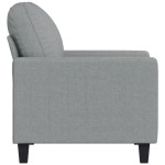 vidaXL Fotoliu canapea, gri deschis, 60 cm, material textil