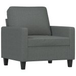 vidaXL Fotoliu canapea, gri închis, 60 cm, material textil
