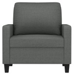 vidaXL Fotoliu canapea, gri închis, 60 cm, material textil