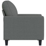 vidaXL Fotoliu canapea, gri închis, 60 cm, material textil
