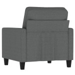 vidaXL Fotoliu canapea, gri închis, 60 cm, material textil