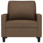 vidaXL Fotoliu canapea, maro, 60 cm, material textil