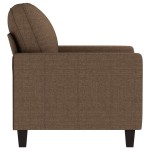 vidaXL Fotoliu canapea, maro, 60 cm, material textil