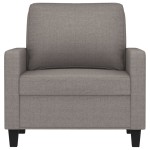 vidaXL Fotoliu canapea, gri taupe, 60 cm, material textil