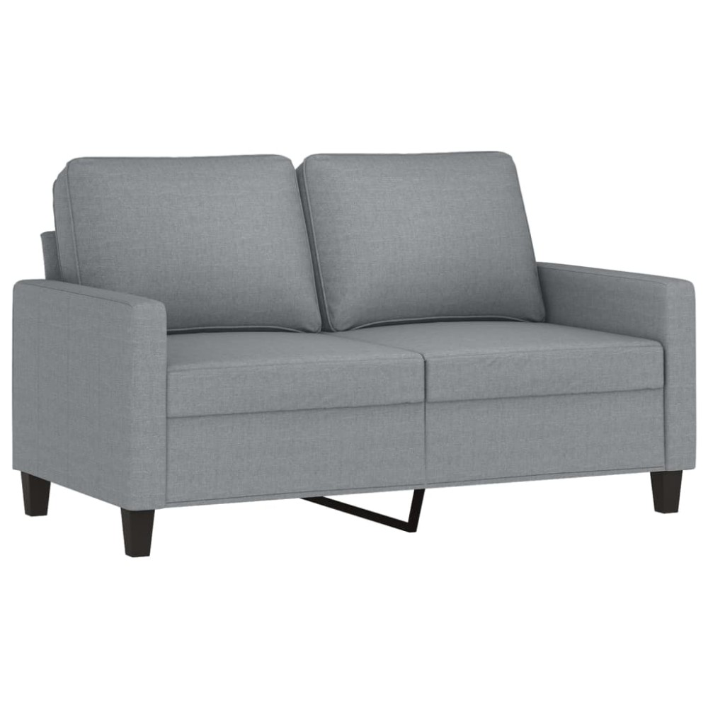 vidaXL Canapea cu 2 locuri, gri deschis, 120 cm, material textil