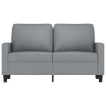 vidaXL Canapea cu 2 locuri, gri deschis, 120 cm, material textil