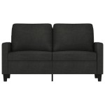 vidaXL Canapea cu 2 locuri, negru, 120 cm, material textil