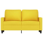 vidaXL Canapea cu 2 locuri, galben deschis, 120 cm, material textil