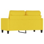 vidaXL Canapea cu 2 locuri, galben deschis, 120 cm, material textil