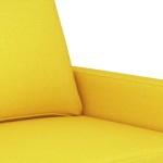 vidaXL Canapea cu 2 locuri, galben deschis, 120 cm, material textil