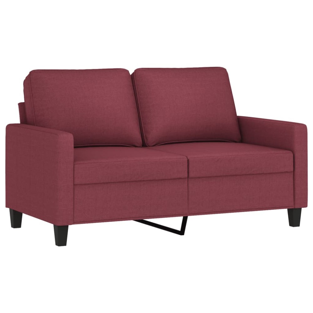 vidaXL Canapea cu 2 locuri, roșu vin, 120 cm, material textil