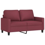 vidaXL Canapea cu 2 locuri, roșu vin, 120 cm, material textil