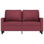 vidaXL Canapea cu 2 locuri, roșu vin, 120 cm, material textil