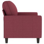 vidaXL Canapea cu 2 locuri, roșu vin, 120 cm, material textil
