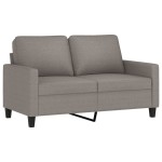 vidaXL Canapea cu 2 locuri, gri taupe, 120 cm, material textil