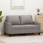 vidaXL Canapea cu 2 locuri, gri taupe, 120 cm, material textil